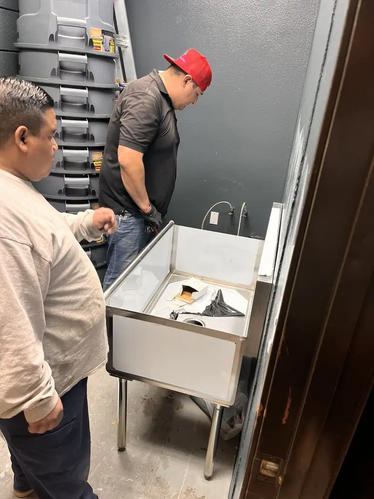 Commercial plumbing and sink installation in Alexandria